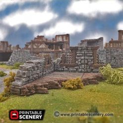 3D model Ruined Schist Walls – 3D Print