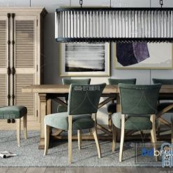 3D model Table and chair furniture 1-7