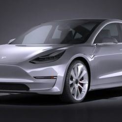 3D model Car Tesla Model 3 2018 by Squir3D