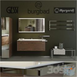 3D model Furniture, plumbing and decoration in the bathroom - Burgbad - Yso