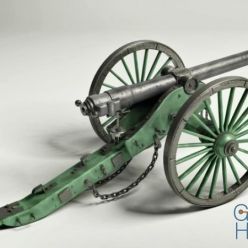 3D model Civil War Cannon