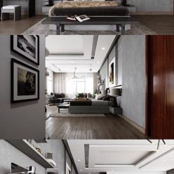 3D model Modern Bedroom Interior Scene 65