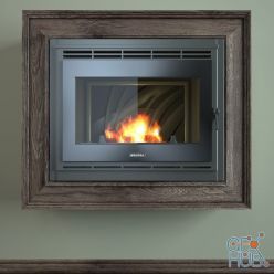 3D model French fireplace insert Tertio 74