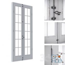 3D model French balcony door