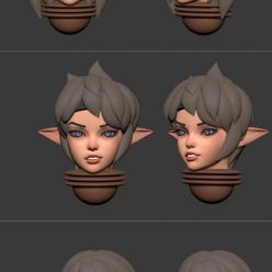 3D model Space Elves Heads July 2021 – 3D Print