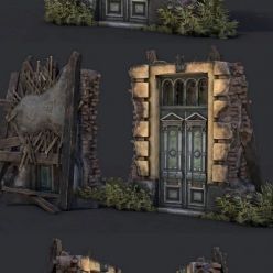 3D model Old Door PBR