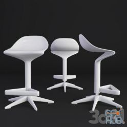 3D model Kartell spoon bar stool