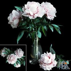 3D model A bouquet of flowers in a vase 16