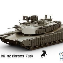 3D model M-1 A2 Abrams Tusk