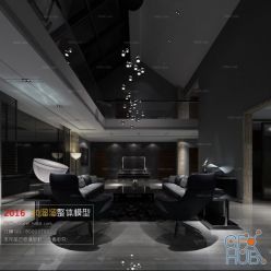 3D model Living room space A048