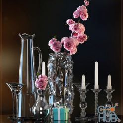 3D model FLOWER VASE SET3 MAX 12, 15