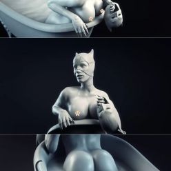 3D model Catwoman in the bathtub – 3D Print