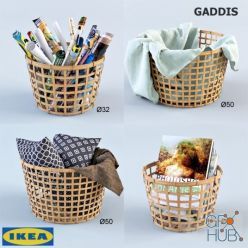 3D model IKEA GADDIS basket set