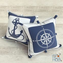 3D model Pillows in a nautical style