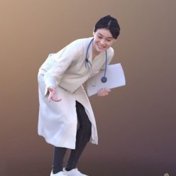 3D model Talking Asian Doctor Francine 10369