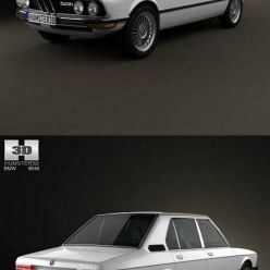 3D model Car BMW 5 Series sedan (E12) 1978