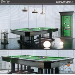 3D model Billiards set MAX 2011