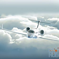 3D model Lear Jet 45 PBR