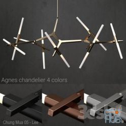 3D model Chandelier Agnes 14 lights 4 colors (Vray, Corona)