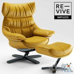 3D model Armchair Re-vive by Natuzzi