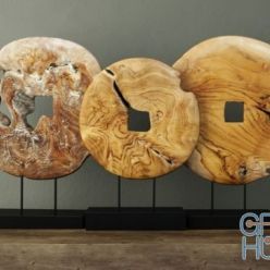 3D model Teak wood decor