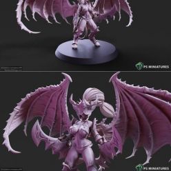 3D model Drow Demonic Valkyrie Pose 2 - Includes Pinup Variant – 3D Print