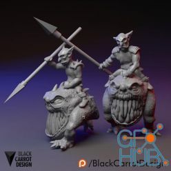 3D model Black Carrot - Goblin on Gnaw Beast – 3D Print