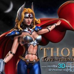 3D model Lady Thor character (STL)