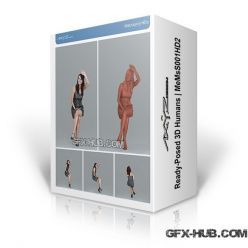 3D model AXYZ Design – Ready-Posed 3D Humans | MeMsS001HD2