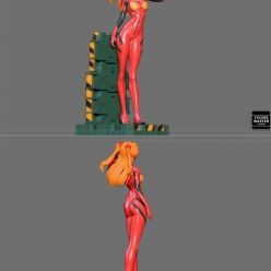 3D model Asuka Plug Suit Evangelion Sexy Girl Statue Cute Pretty Anime Character – 3D Print