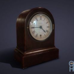 3D model Victorian Mantel Clock PBR