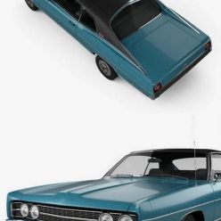 3D model Ford Galaxie 500 fastback 1969