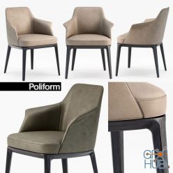 3D model Poliform Sophie armchair