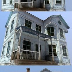 3D model Old American House PBR