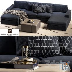 3D model Brancusi corner sofa and Matisse ottoman