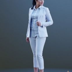 3D model Girl Wearing Suit Scanned