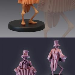 3D model Skeleton Musician Accordion