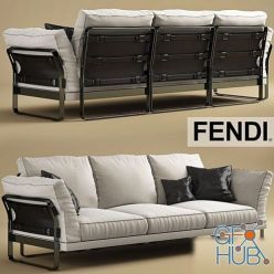 3D model Sofa and chair Metropolitan by Fendi Casa