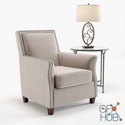 3D model Classic armchair Darick