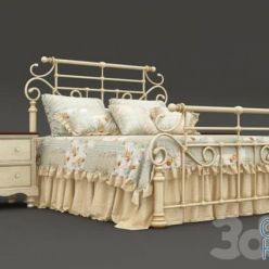 3D model Bed in Provence style