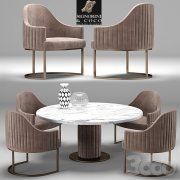 3D model Table and chairs Isabel-Byron by Signorini & Coco