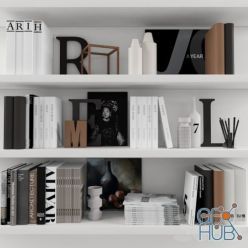 3D model Books decorative set