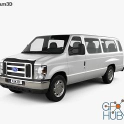 3D model Ford E-Series Passenger Van 2011