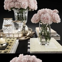 3D model Rose and Crystal Vase Decoration Set 11