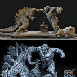 3D model 3D Printing Godzilla vs Kong Figure