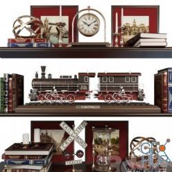 3D model Decorative set with train