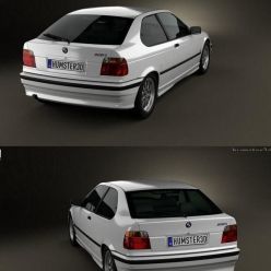 3D model BMW 3 Series (E36) compact 1994 car