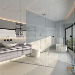 3D model Modern bathroom interior 026