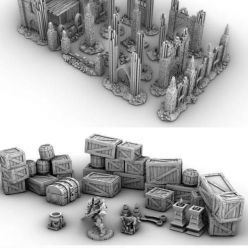 3D model GameScape3D - Ruins Scatter-Inn Expansion - Caves Buttes – 3D Print