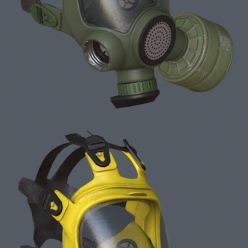 3D model Gas mask (max 2014, obj, fbx)